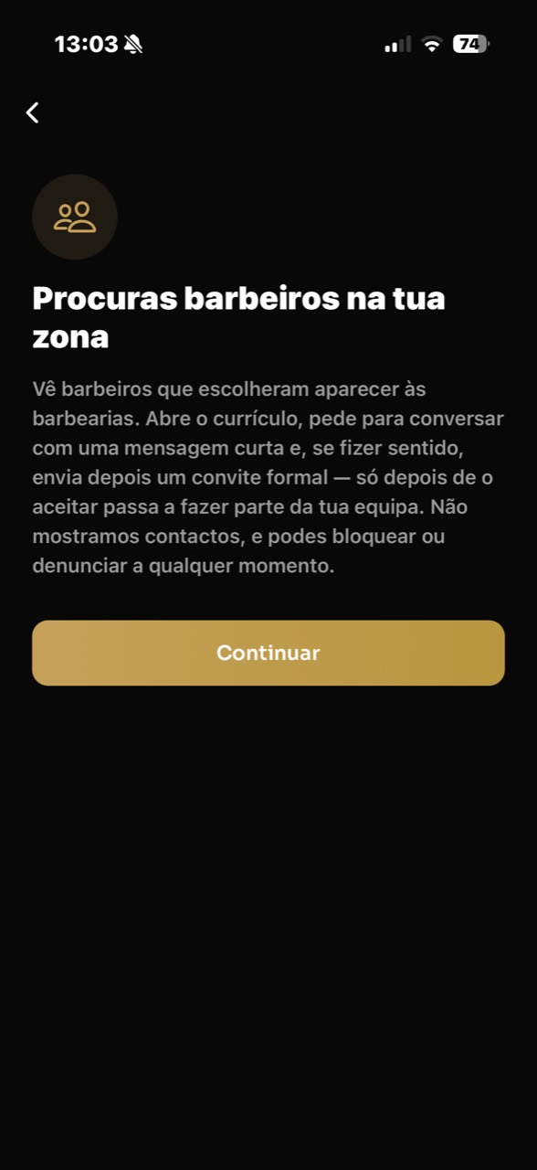 Explicação da descoberta de barbeiros e do pedido de conversa antes do convite